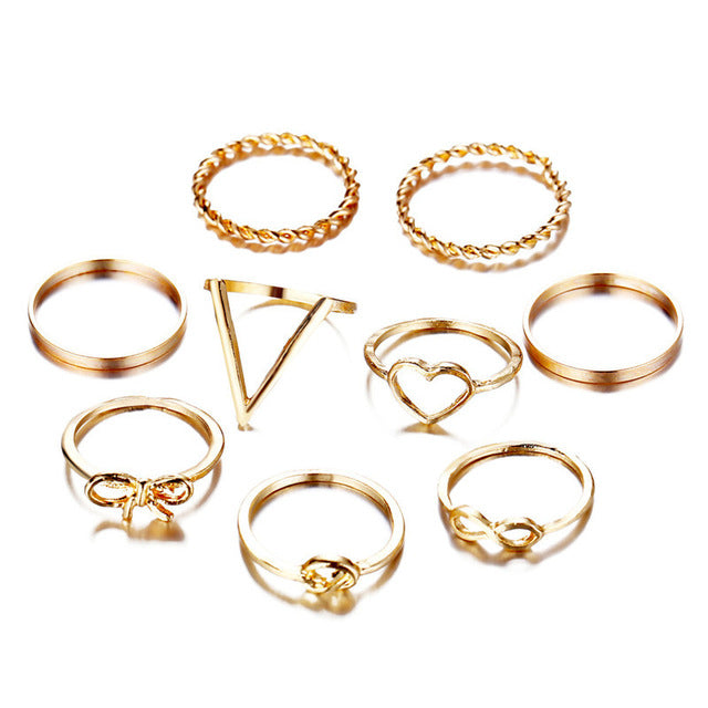 30pcs/set Gold Ring Set