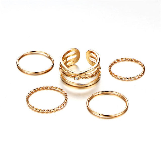30pcs/set Gold Ring Set