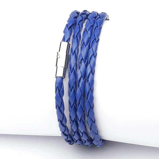 Personalized Color Nylon Magnet Clasp Dating Men's and Women's ID Bracelets Banquet Daily Bracelet - Shopeasywear