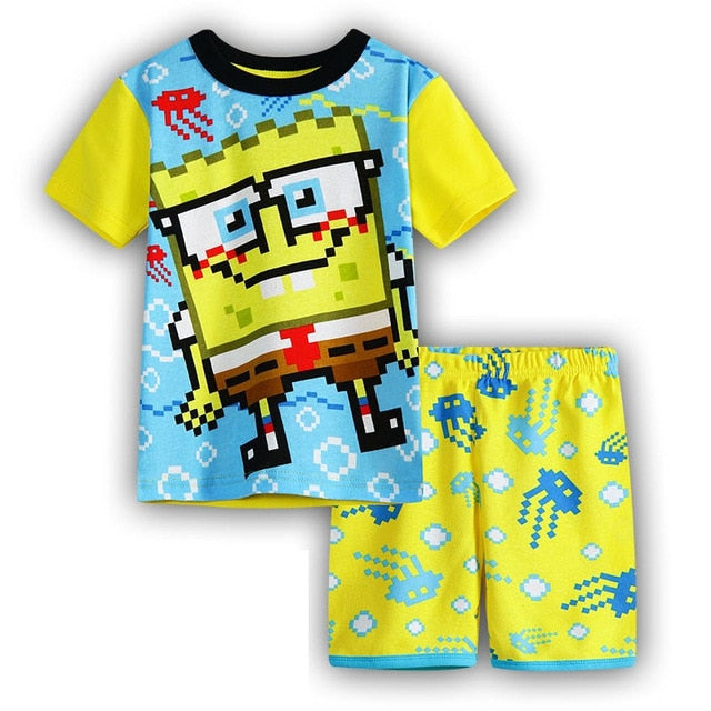 2020 New Kids Boys Girls Short Sleeve Pajamas