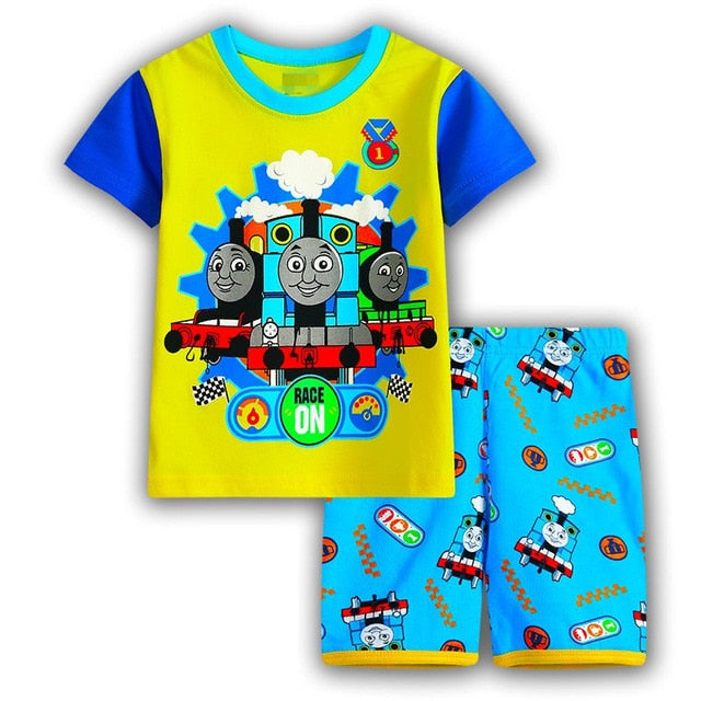 2020 New Kids Boys Girls Short Sleeve Pajamas