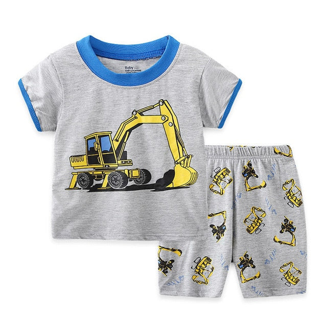 2020 New Kids Boys Girls Short Sleeve Pajamas
