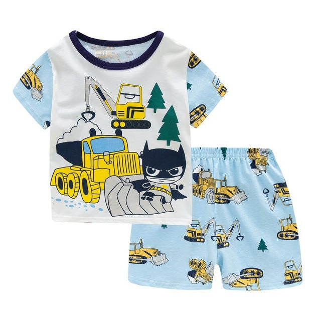 Children Excavator Pajamas For Boys