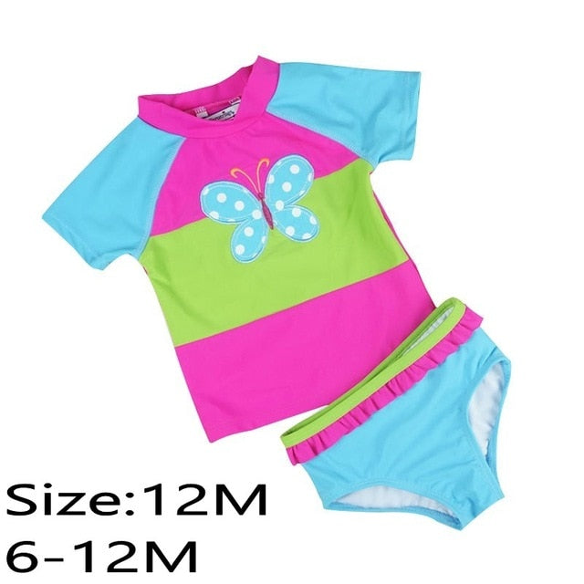 Baby Girls Crab Pink Dot Swimsuit