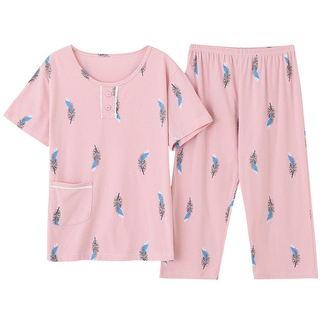 Large Size M-4XL Women Pajamas Sets