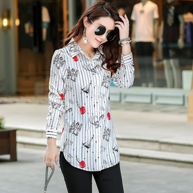 New Fashion Print Blouses For Women