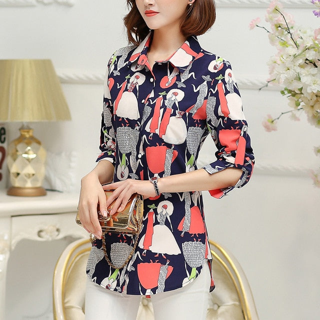 New Fashion Print Blouses For Women
