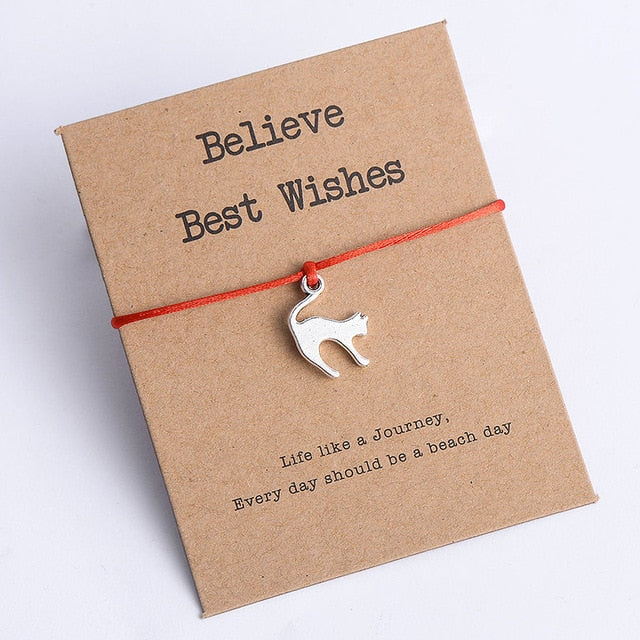 Animal Cat Charm Bracelet for Men Women Kids - Shopeasywear