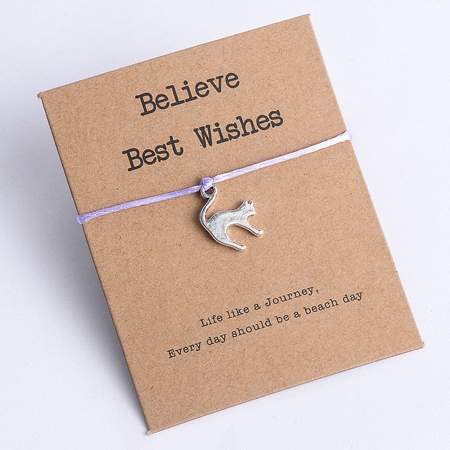 Animal Cat Charm Bracelet for Men Women Kids - Shopeasywear