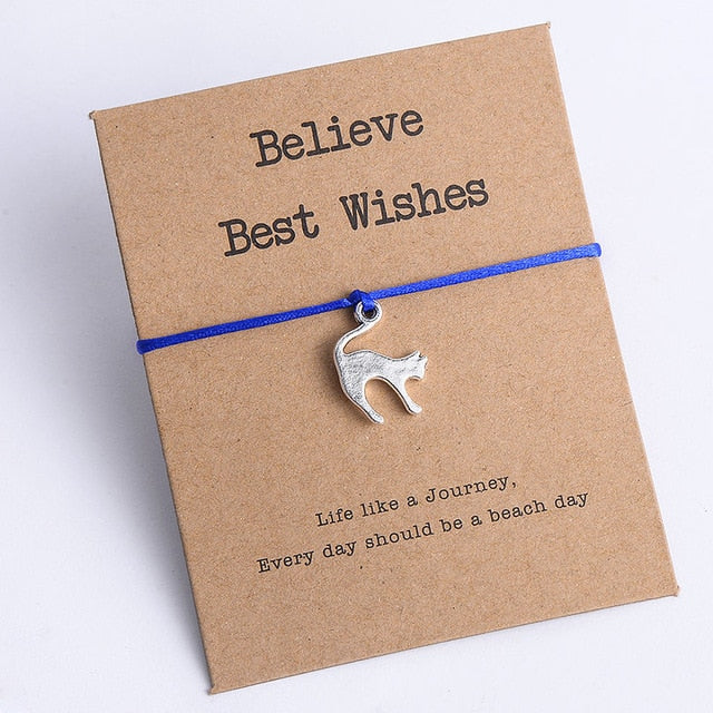Animal Cat Charm Bracelet for Men Women Kids - Shopeasywear