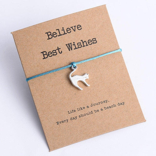 Animal Cat Charm Bracelet for Men Women Kids - Shopeasywear