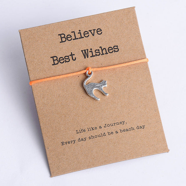 Animal Cat Charm Bracelet for Men Women Kids - Shopeasywear