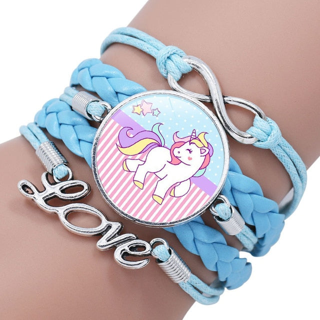 Unicorn Braided Kids Bracelet for Girls  Friendship Bracelets Jewelry Multi-layer Charm Bracelet Fashion Jewelry - Shopeasywear