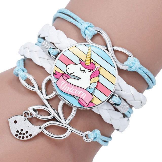 Unicorn Braided Kids Bracelet for Girls  Friendship Bracelets Jewelry Multi-layer Charm Bracelet Fashion Jewelry - Shopeasywear
