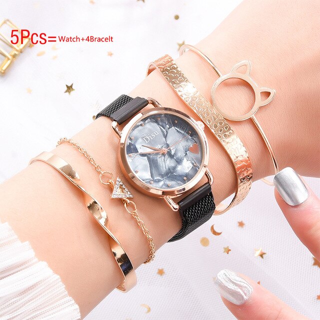Luxury & Bracelet Set Gift Watch - Shopeasywear