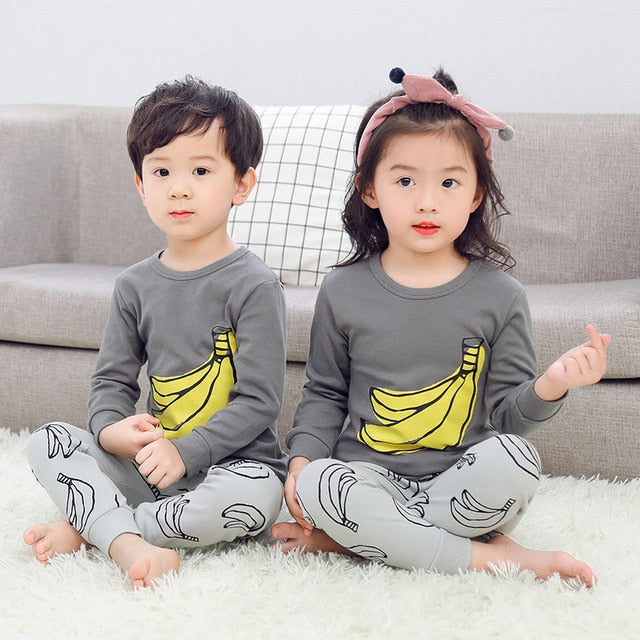 Autumn Winter Baby Girls Pajamas Sets