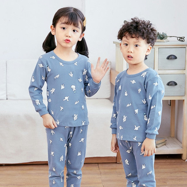 Autumn Winter Baby Girls Pajamas Sets