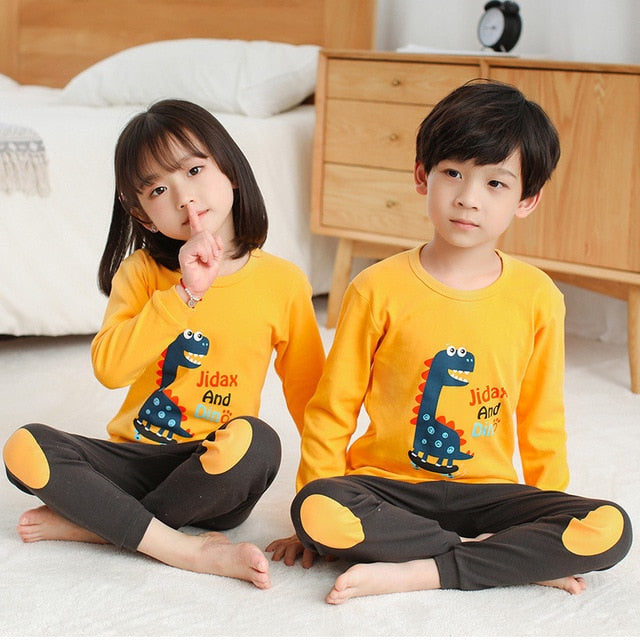 Autumn Winter Baby Girls Pajamas Sets