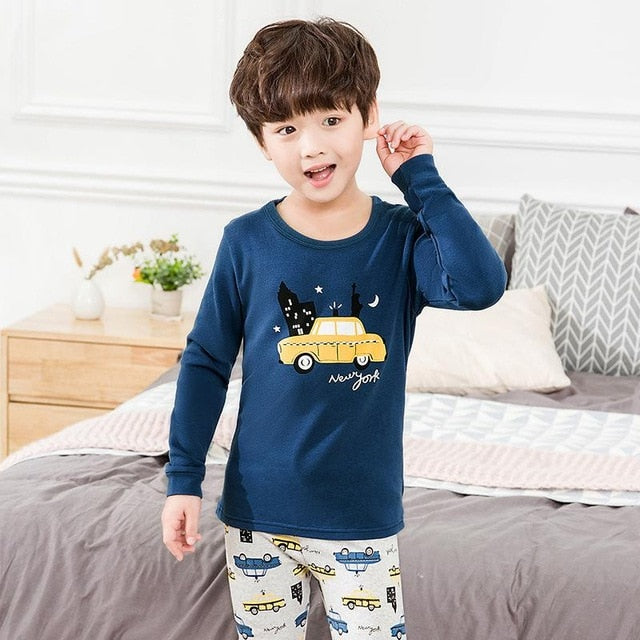 Autumn Winter Baby Girls Pajamas Sets