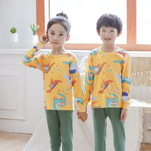 Autumn Winter Baby Girls Pajamas Sets