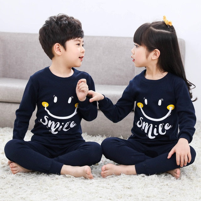 Autumn Winter Baby Girls Pajamas Sets