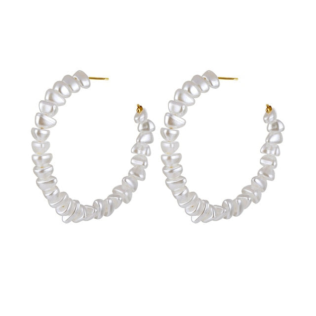 Fashion elegant pearl long earrings - Shopeasywear