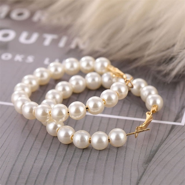 Trend Simulation Pearl Long Earrings - Shopeasywear