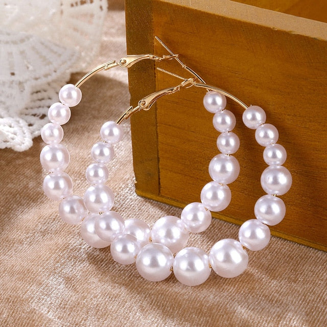 Trend Simulation Pearl Long Earrings - Shopeasywear