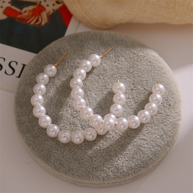 Trend Simulation Pearl Long Earrings - Shopeasywear