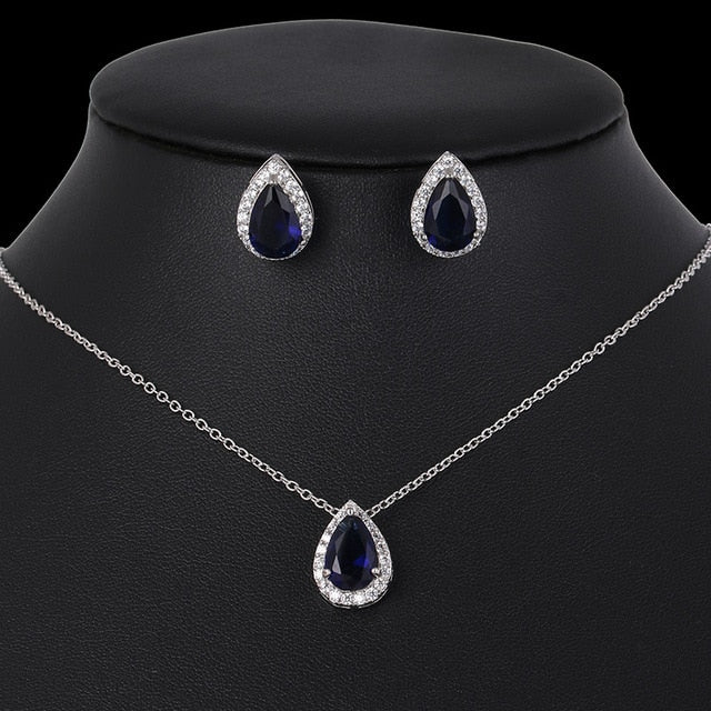 Water Drop Wedding Jewelry Sets
