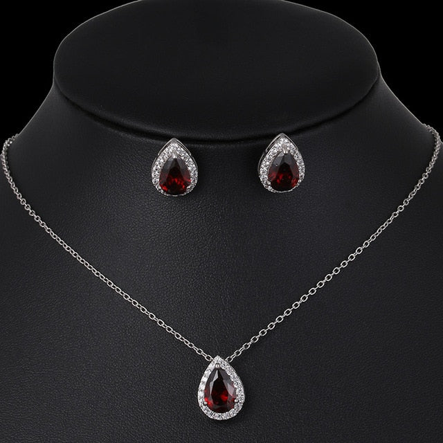 Water Drop Wedding Jewelry Sets