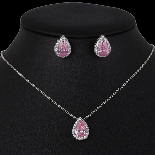 Water Drop Wedding Jewelry Sets