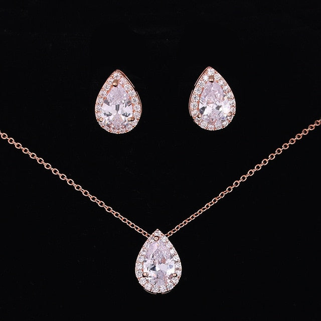 Water Drop Wedding Jewelry Sets