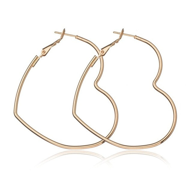 Big Smooth Circle Hoop Earrings - Shopeasywear