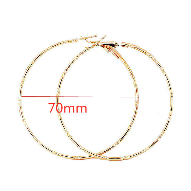 Big Smooth Circle Hoop Earrings - Shopeasywear
