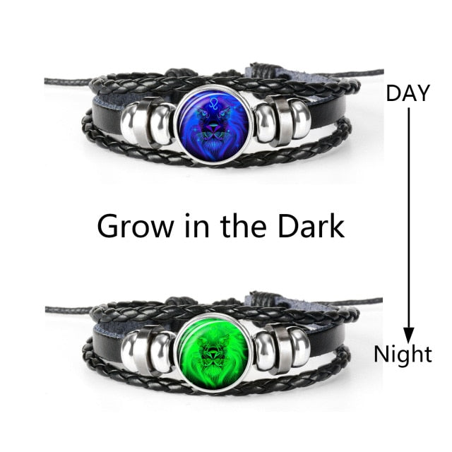 12 Constellation Zodiac Sign Black Bracelet - Jeglow store