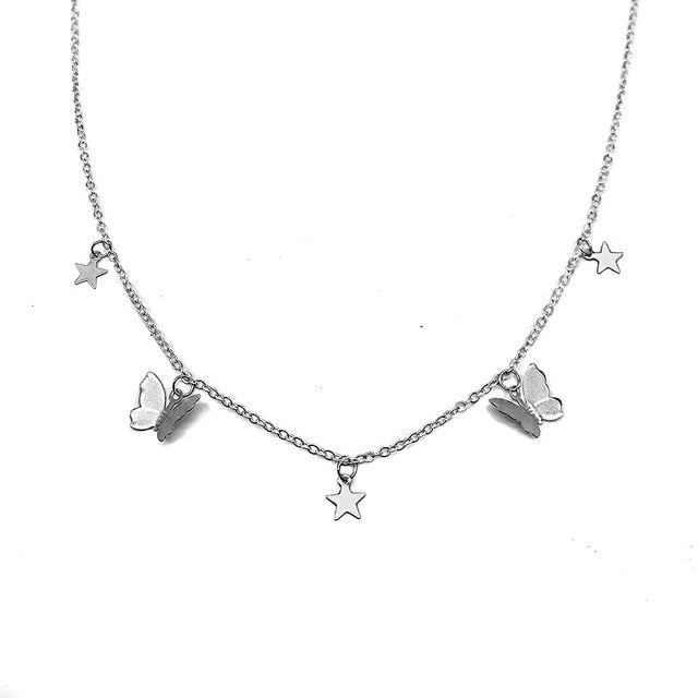 Butterfly Choker Necklace For Women