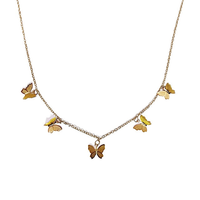 Butterfly Choker Necklace For Women