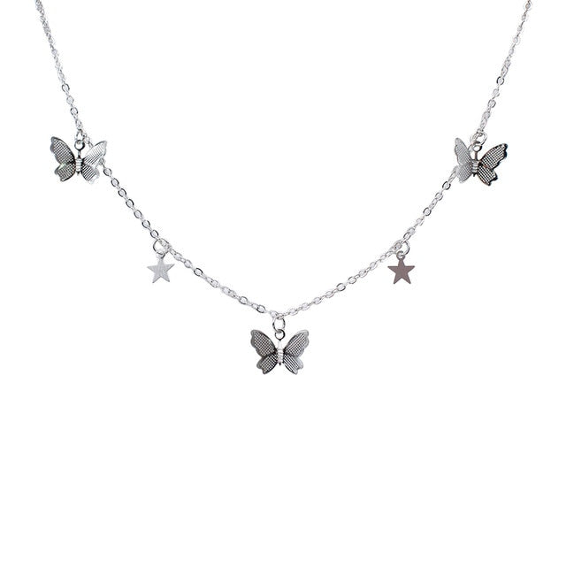 Butterfly Choker Necklace For Women