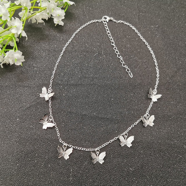 Butterfly Choker Necklace For Women