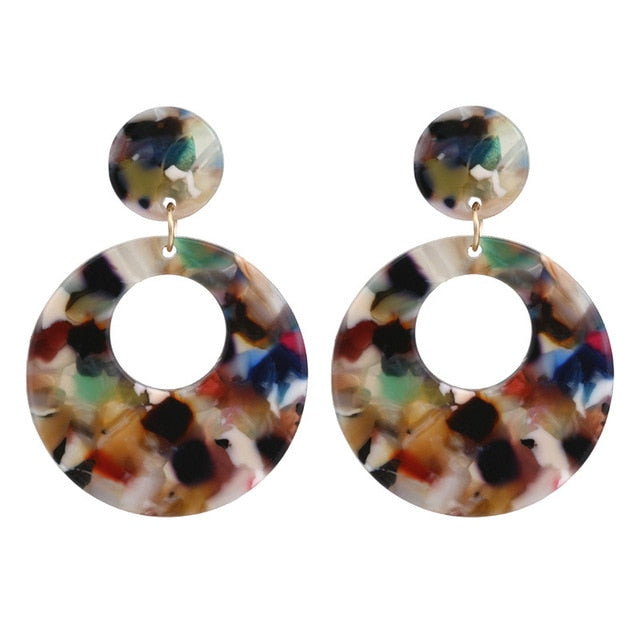 Acrylic Acetate Drop Earrings - Shopeasywear