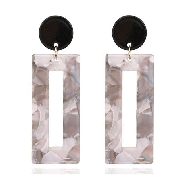 Acrylic Acetate Drop Earrings - Shopeasywear