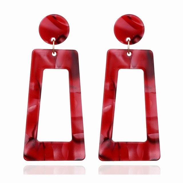 Acrylic Acetate Drop Earrings - Shopeasywear