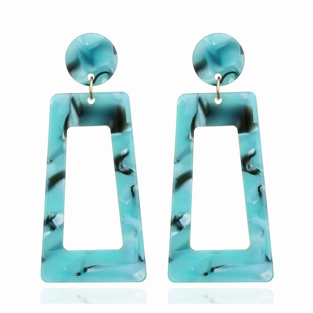 Acrylic Acetate Drop Earrings - Shopeasywear