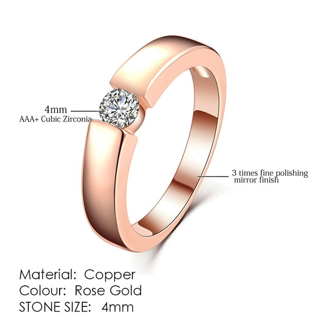 Cubic Zirconia Wedding Ring - Shopeasywear