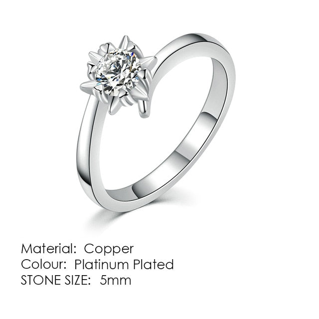 Cubic Zirconia Wedding Ring - Shopeasywear