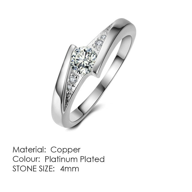 Cubic Zirconia Wedding Ring - Shopeasywear