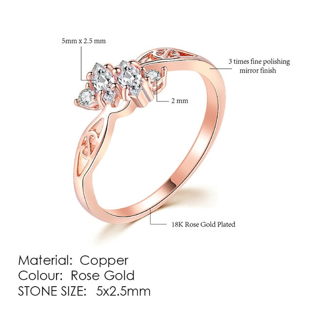 Cubic Zirconia Wedding Ring - Shopeasywear