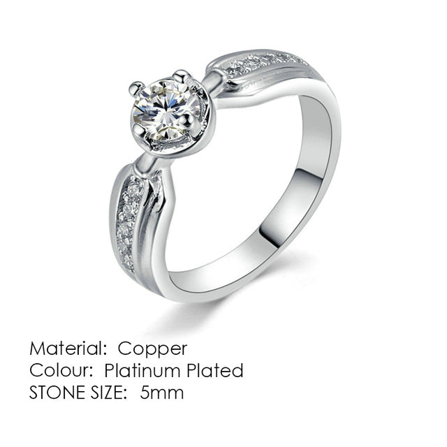 Cubic Zirconia Wedding Ring - Shopeasywear