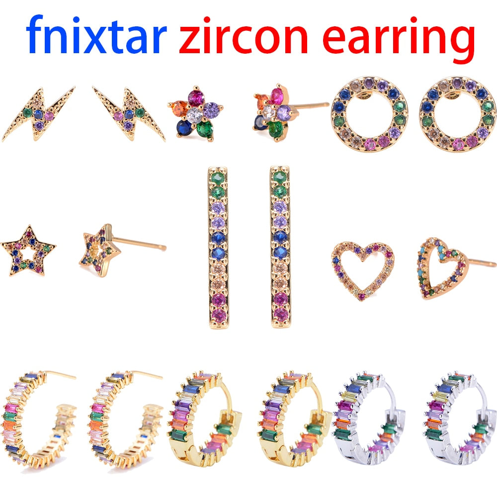 2 pcs CZ stud earring - Shopeasywear
